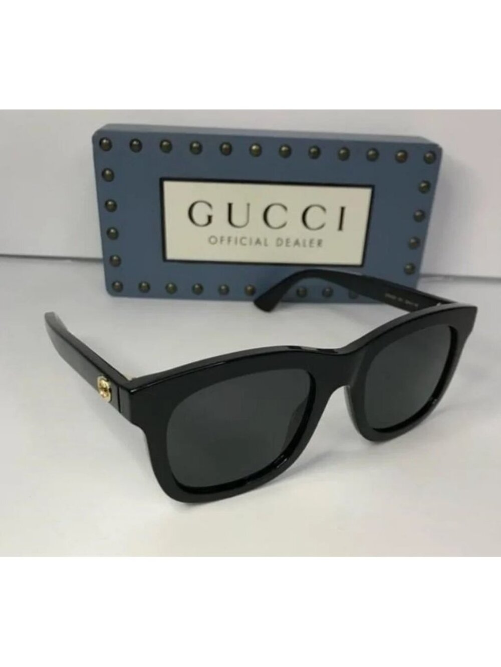 New - Gucci unisex Urban GG0326S GG/0326/S 001 Black Fashion Square Sunglasses… - Picture 9 of 12